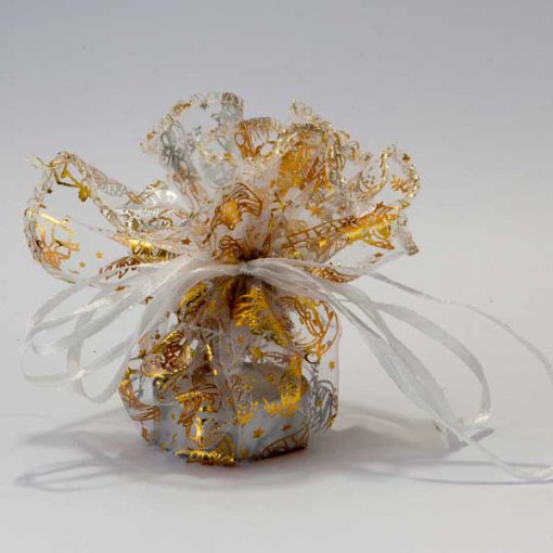 Kerst organza buideltje goud Organza Store